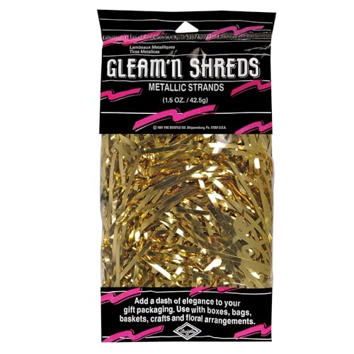 Beistle 50601-GD Gleam 'N Shreds pour illuminer un centre de table de mariage