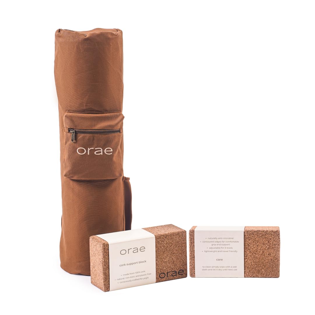 Orae Yoga Starter Kit - Free Bag Included | Perfect for Beginners | Kit includes Yoga Mat for Woman & Man, 2 Support Blocks to start Stretching | Elevate your Journey-image-8