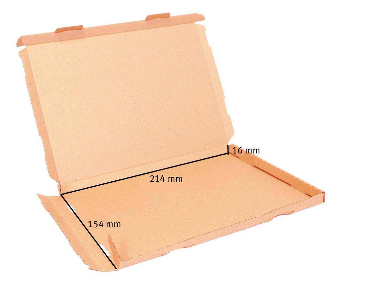 smiley pack 200x Großbriefkartons 230 x 160 x 20 mm braun DIN A5 B5 stabiler Versandkarton Postkarton Faltschachtel für Warensendung, Büchersendung und Großbrief mit Steckverschluss (200 Stück)