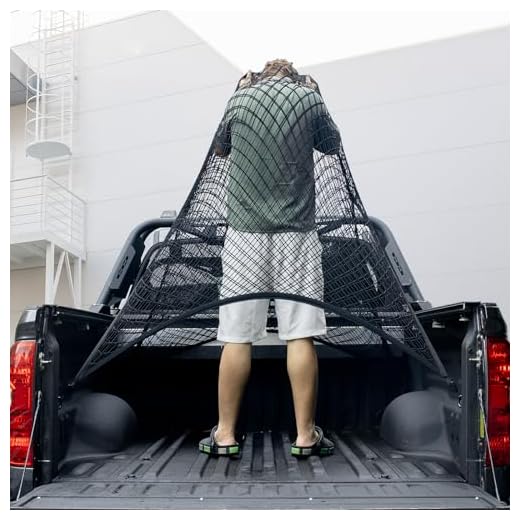 How to rolling 3 pieces of luggage Elastic Cargo Net for Pickup Trucks