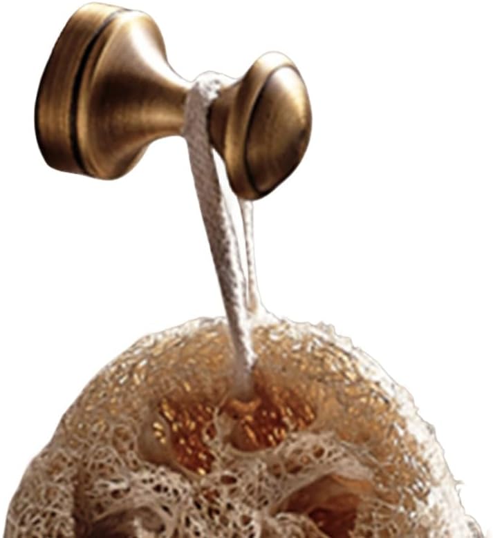 Stainless Steel Toilet Paper Holder，Recessed Toilet Paper Holder，20-Piece Antique Brass Wall Mounted Bathroom Hardware Set Toilet Paper Holder/Robe Hook/Towel Bar/Towel Rings,soap Dish(Mini Robe Hook)