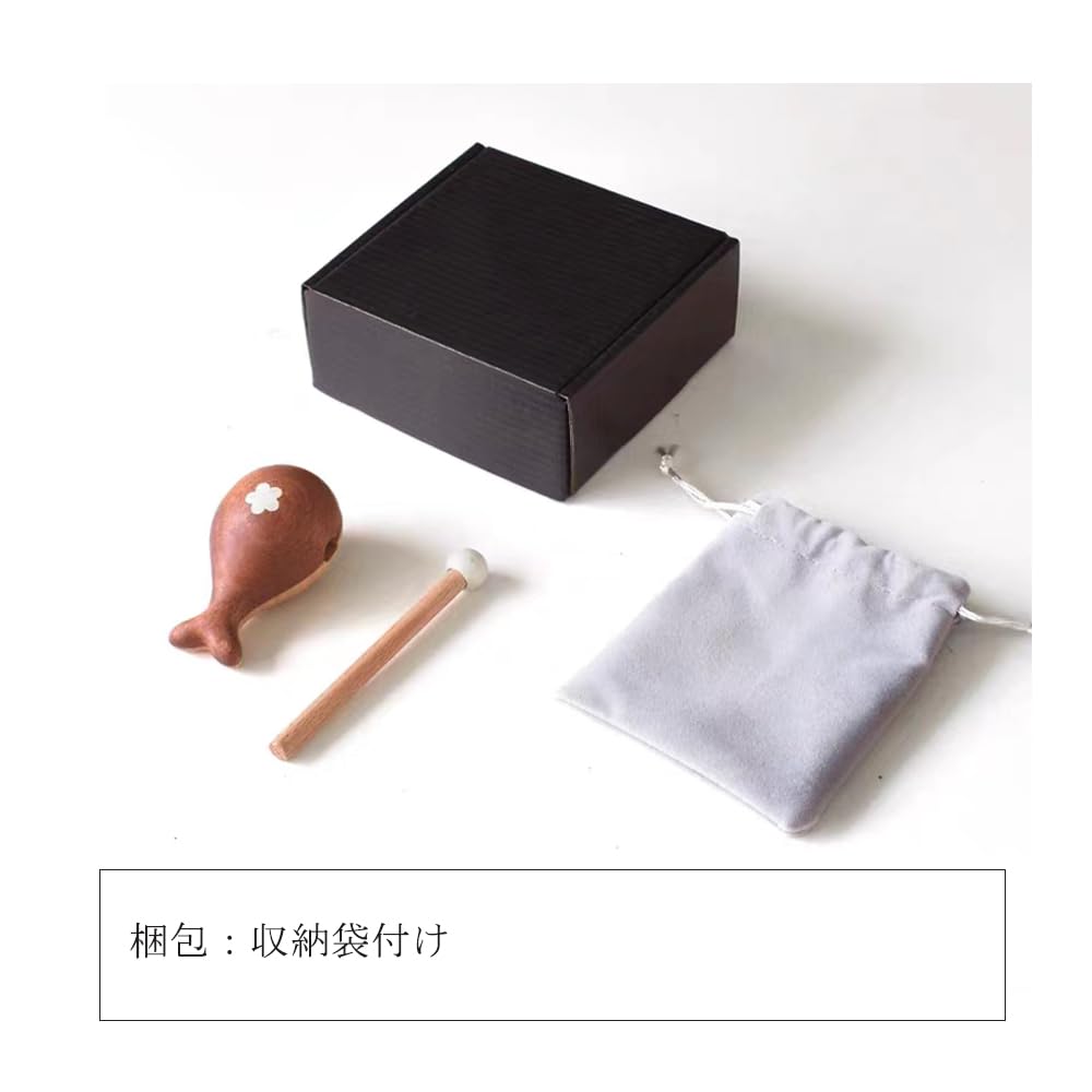 Amazon｜QIUEER木魚 木製(クジラ)最も音のよい木魚 仏壇用の仏具