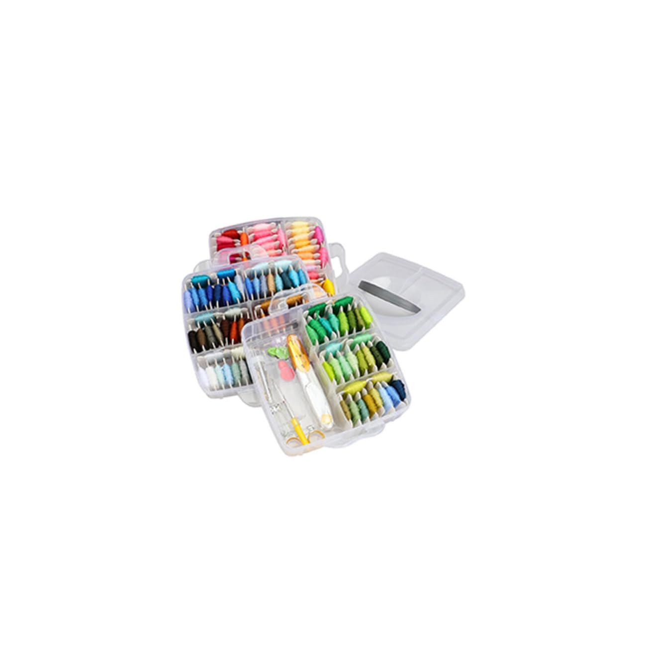 PERSELOSO Hilos de Bordar para Punto de Cruz DIY de Kit de Hilos de Bordar Tablero de Herramientas de Costura para Mujeres y Niñas con Caja de Almacenamiento