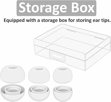 3 Pairs Compatible with AirPods Pro 1st 2nd Ear Tips Buds, Small Medium Large 3 Size Replacement Silicone Rubber Eartips Earbuds Gel Accessories Compatible with AirPods Pro 2 and 1st - S/M/L White