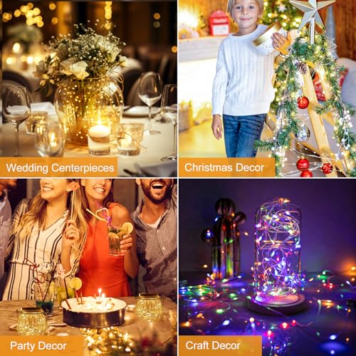 Image of btfarm 30 Pack Fairy Lights Battery Operated [3 Modes], 7ft 20 Led Twinkle Lights String Lights Waterproof Bulk Small Mini Silver Wire for Christmas Mason Jars Wedding Table Centerpiece