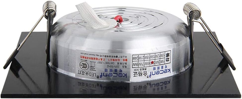 Буцах view of the LED Square Recessed Downlight showing springs and wiring