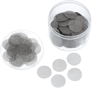 Stainless Steel Smoking Screens Pipe Screen Filters 15 mm with Storage Box (150 Pieces)