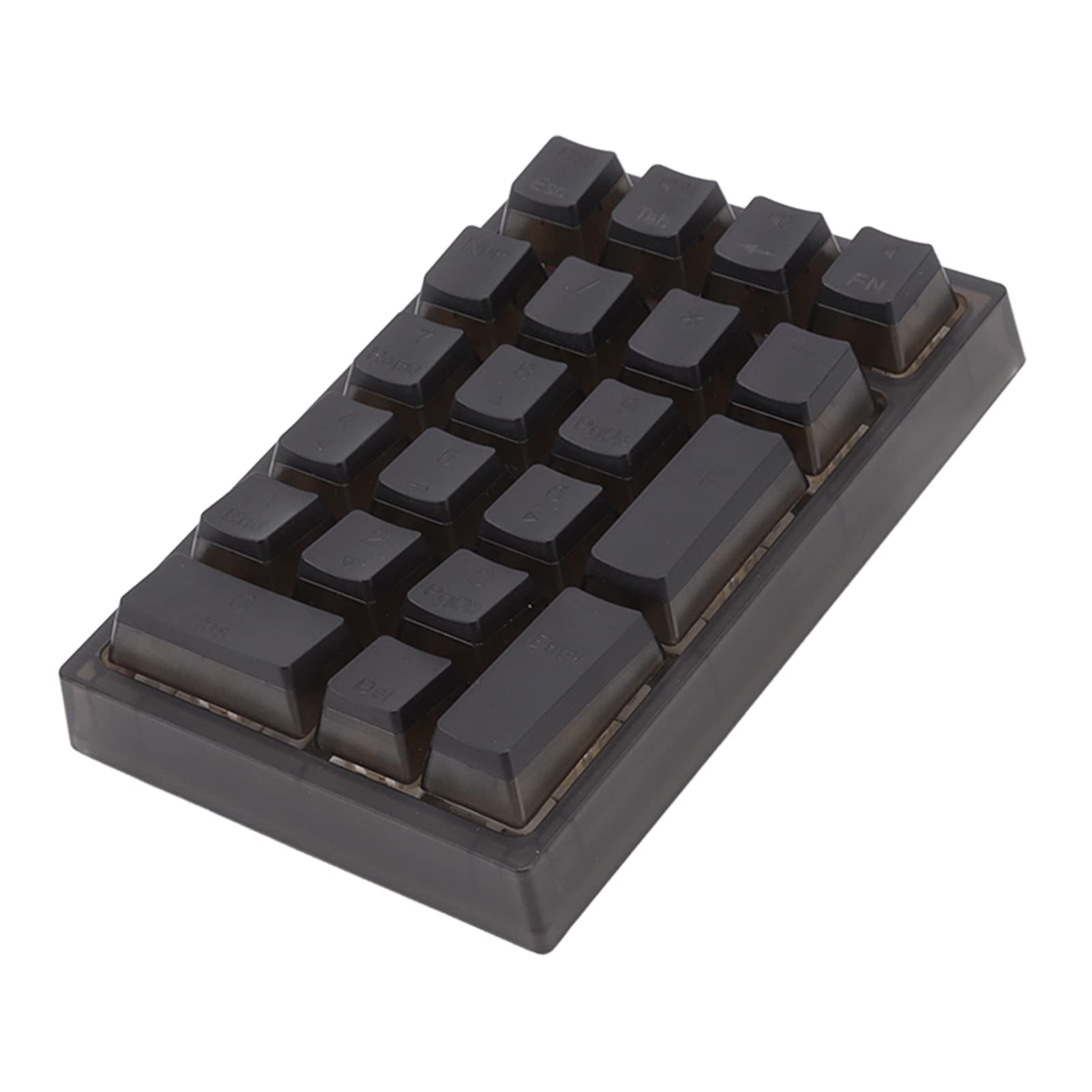 Lazmin112 Pavé Numérique Mécanique Compact à 21 Touches avec Rétroéclairage RVB pour Ordinateurs Portables et Claviers Compatibles à 87 Touches (Black)