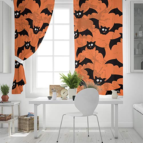 Gordijnen Halloween Bat Gordijnen Woonkamer Decor Gordijnen voor Woonkamer Home Decor - Afbeelding 5