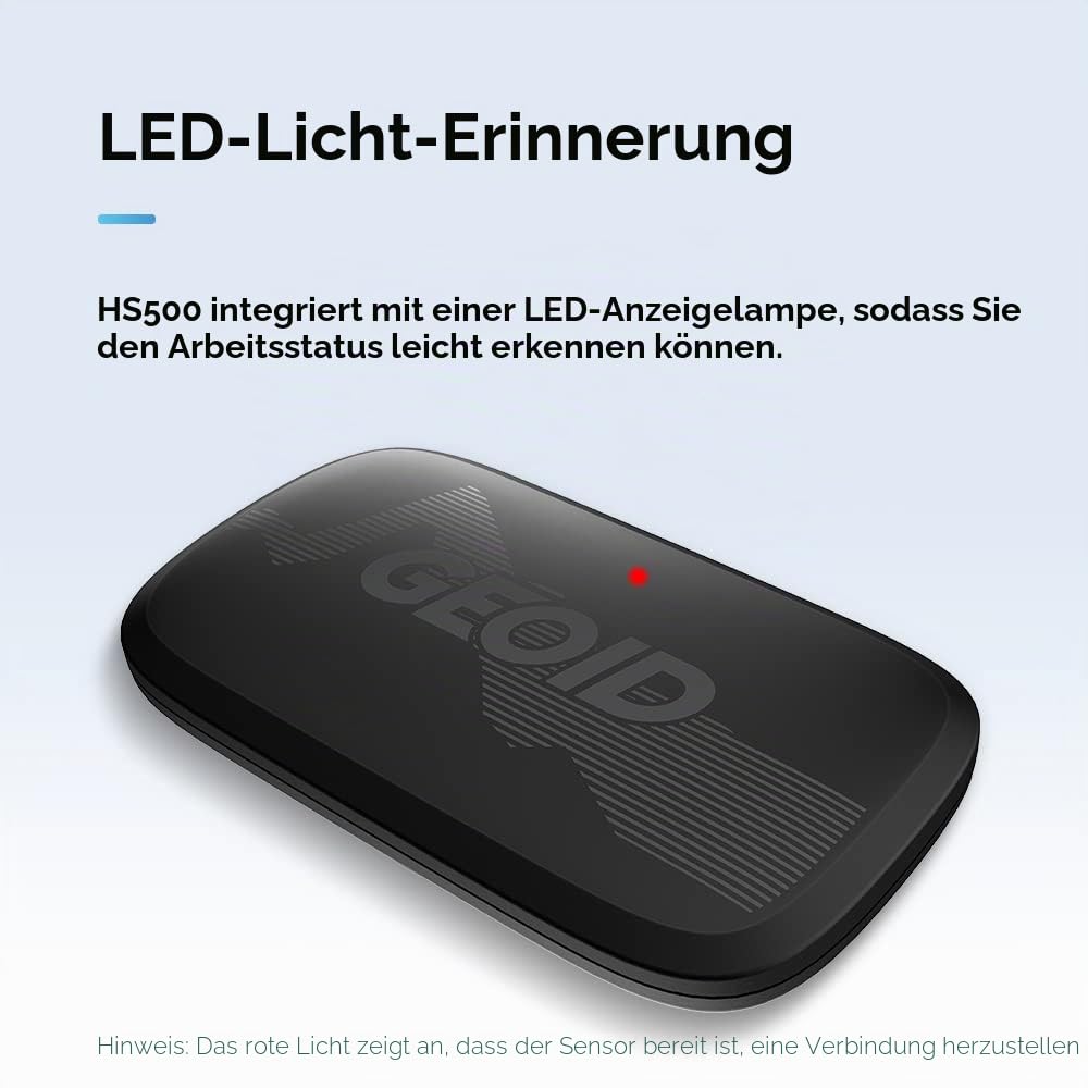 GEOID HS500 Herzfrequenzmesser Brustband Herzfrequenzmesser Brustgurt Bluetooth 4.2/ANT+ Herzfrequenzsensor Wasserdicht IP67