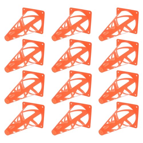 LOORGVEL 12 Piezas Paquete Conos Fútbol Conos de Entrenamiento Deportivos Naranja Plástico Duradero Base Estable para Marcadores Fútbol y Agilidad Práctica