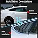 Boltry ABS Carbon Fiber Print Rear Side Window Louvers Air Vent Scoop Shades Cover Blinds Trim for Ford Fusion 2013 2014 2015 2016 2017 2018 2019 2020 2021（Carbon Fiber）
