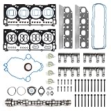 5.7 Hemi Non MDS Lifters and Camshaft Cam Kit w/Head Gaskets & Bolts, Compatible with 2009-2015 Jeep Grand Cherokee Commander, Dodge Challenger Charger Durango, Chrysler 300 5.7L V8 53022372AA