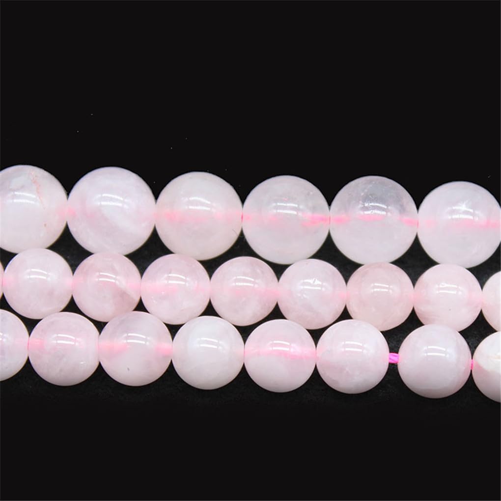 Pierre de quartz rose naturel d'exception, perles de 15 pouces pour joaillerie