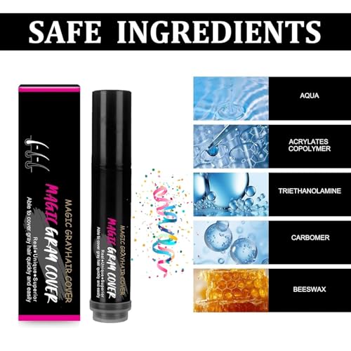 Hair Dye Pen, Black Hair Color Stick, Portable miniatura 3