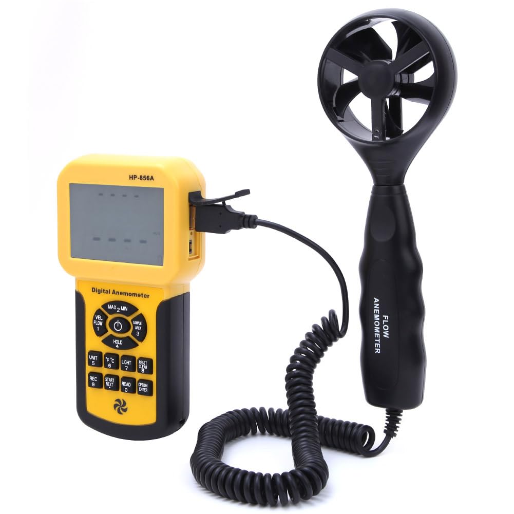 856A USB Portátil LCD Pantalla Digital Anemómetro Anemómetro Probador