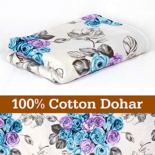 Image of Divine Casa Cotton Reversible Blanket (Single Blue)
