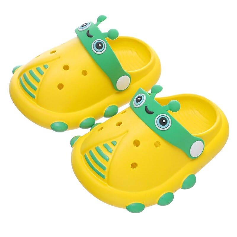 Bold N Elegant Lady Bug Funky Kids Cartoon Slip on Clogs Sandal Slipper Footwear with Backstrap for Infant Toddler Young Boys Girls Yellow (B0CBLSZ2PW) Amazon Price History, Amazon Price Tracker