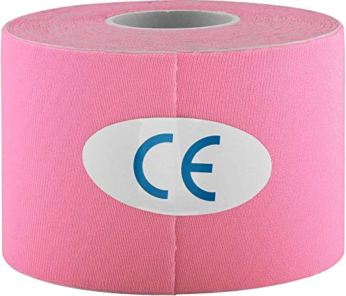 Spanco Kinesiology Tape/Hypoallergenic Self Adhesive Tape(5 m X 5 cm) Super Sticky, Latex Free, Water & Sweat Resistant, Sports & Exercise Kinesiology Tape for Muscle Support, Injury Prevention