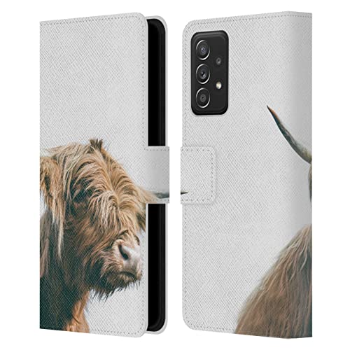 Housse Samsung Galaxy A53 5G avec rangements cartes et motif Vache des Montagnes