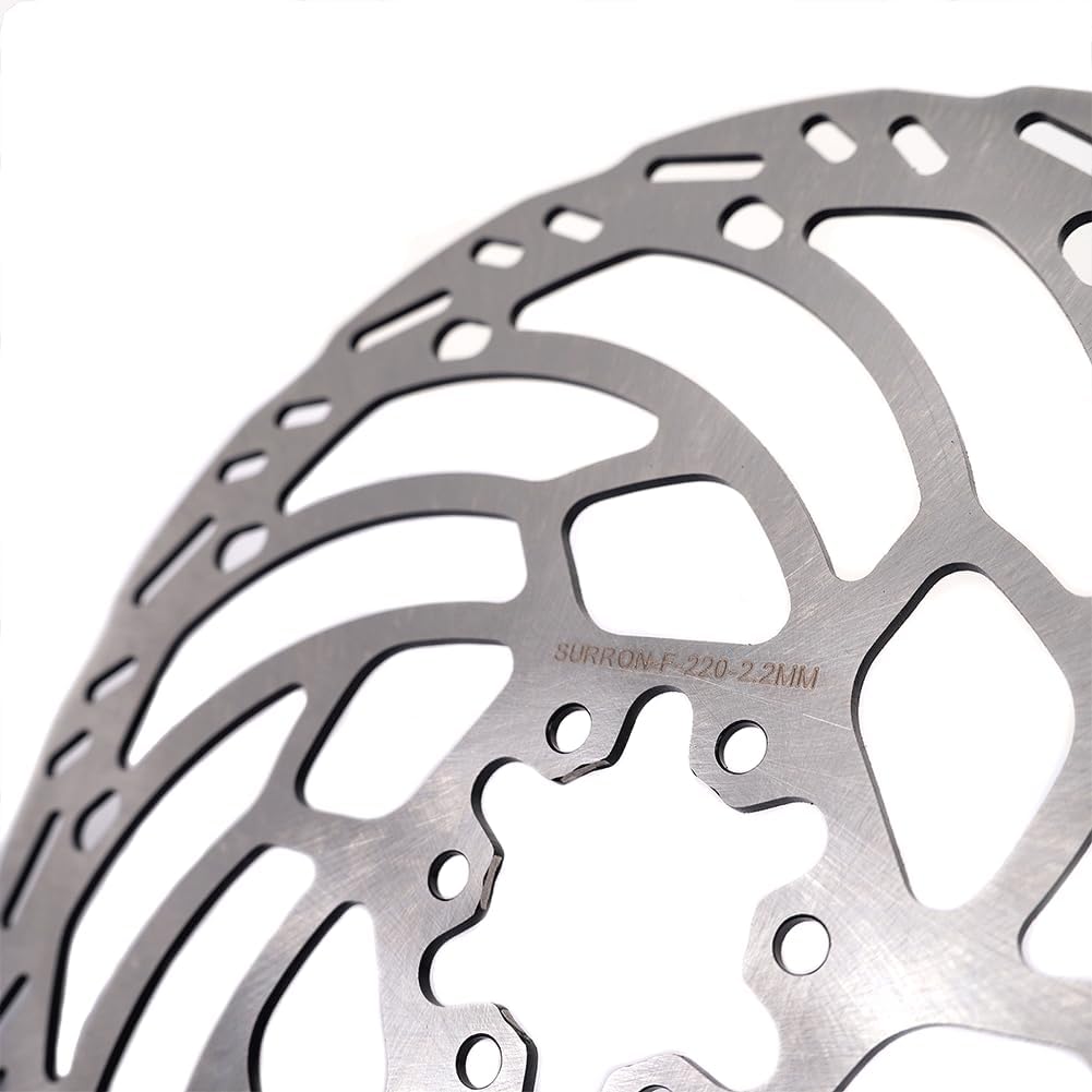 KKE Front 220MM Brake Disc with Adapter Compatible with Surron Light Bee X 2019-2021/2023-2024