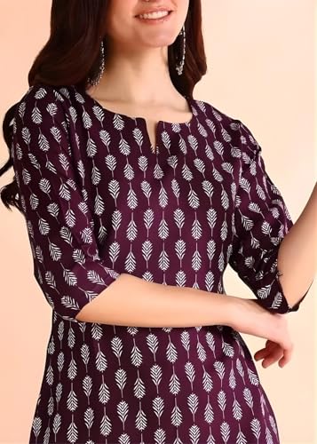 Image of Women's Short Kurti in TopsTunic Rayon Cotton Blend | Ladies Ethnic Tunic