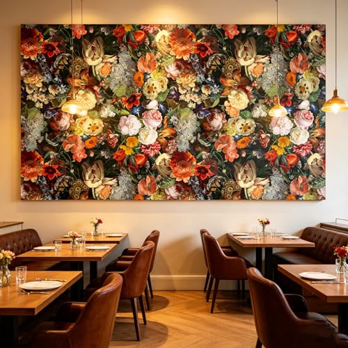 Murales de pared grandes autoadhesivos de rosas de 96x137" para decoración de dormitorios 4