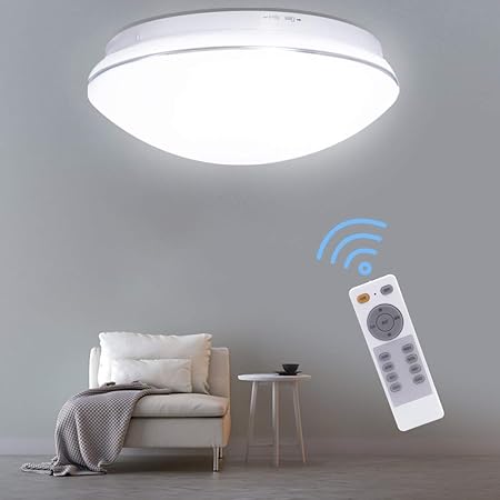 Amazon Clicsun Ledシーリングライト 調光 6畳 24w リモコン付き 無段階調光タイプ Ledライト 常夜灯モード タイマー付き 30分 60分 明るさメモリ機能 照明器具 照明ライト 玄関 廊下 部屋 和室 台所 洗面所 省エネ 取付簡単 日本語説明書 Pse認証済み 昼光色