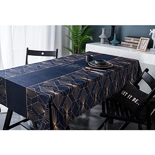 Nappe rectangulaire 1,8m en polyester lavable blanche pour table de cuisine