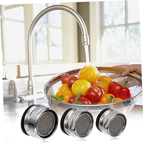 Ultechnovo 3 Pcs Faucet Aerator Sink Strainer Kitchen Faucet Head Water Filter Replacement Water Saving Filter Tap Insert Filter Restrictor Faucet Core Silver Stainless Steel #TOP7
