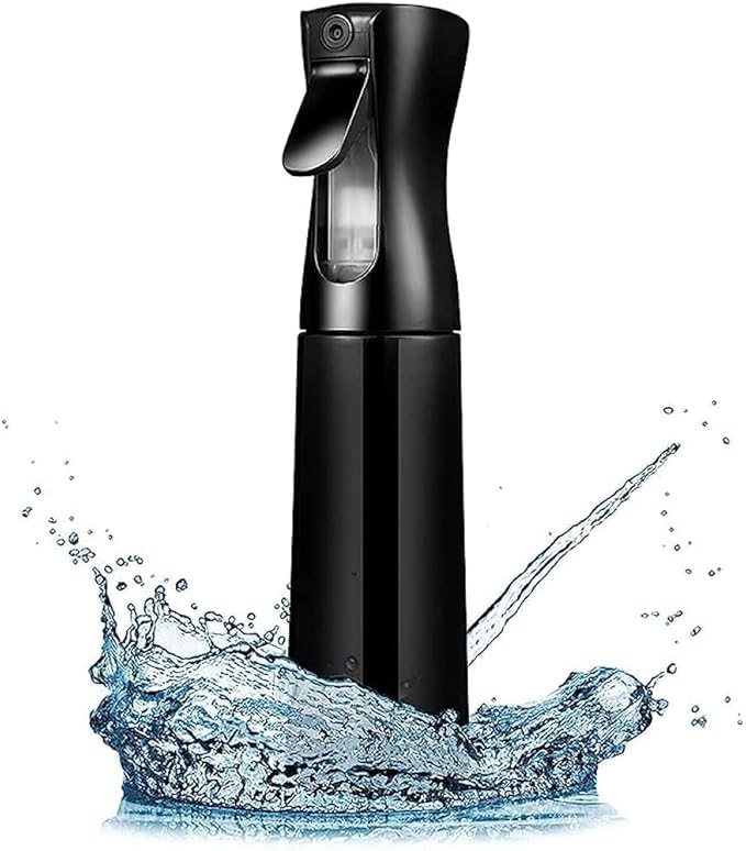 Image of JECOB Refillable Spray Bottles, Spray Bottle For Face, Saloon Sprayer Bottle, Spray Bottles For Hair (300 Ml) - Plastic, Water, Black