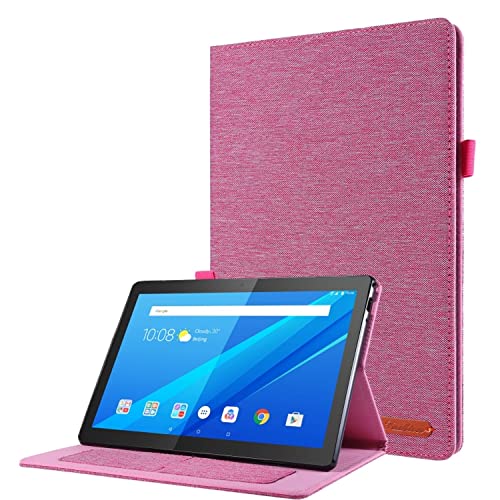Étui de protection à rabat pour Lenovo Tab P10 rose