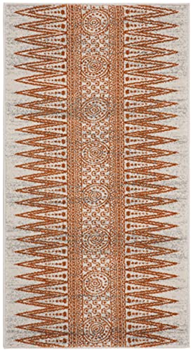 Tapete Safavieh Boho 2'2" x 4' Ivory / Orange miniatura 1