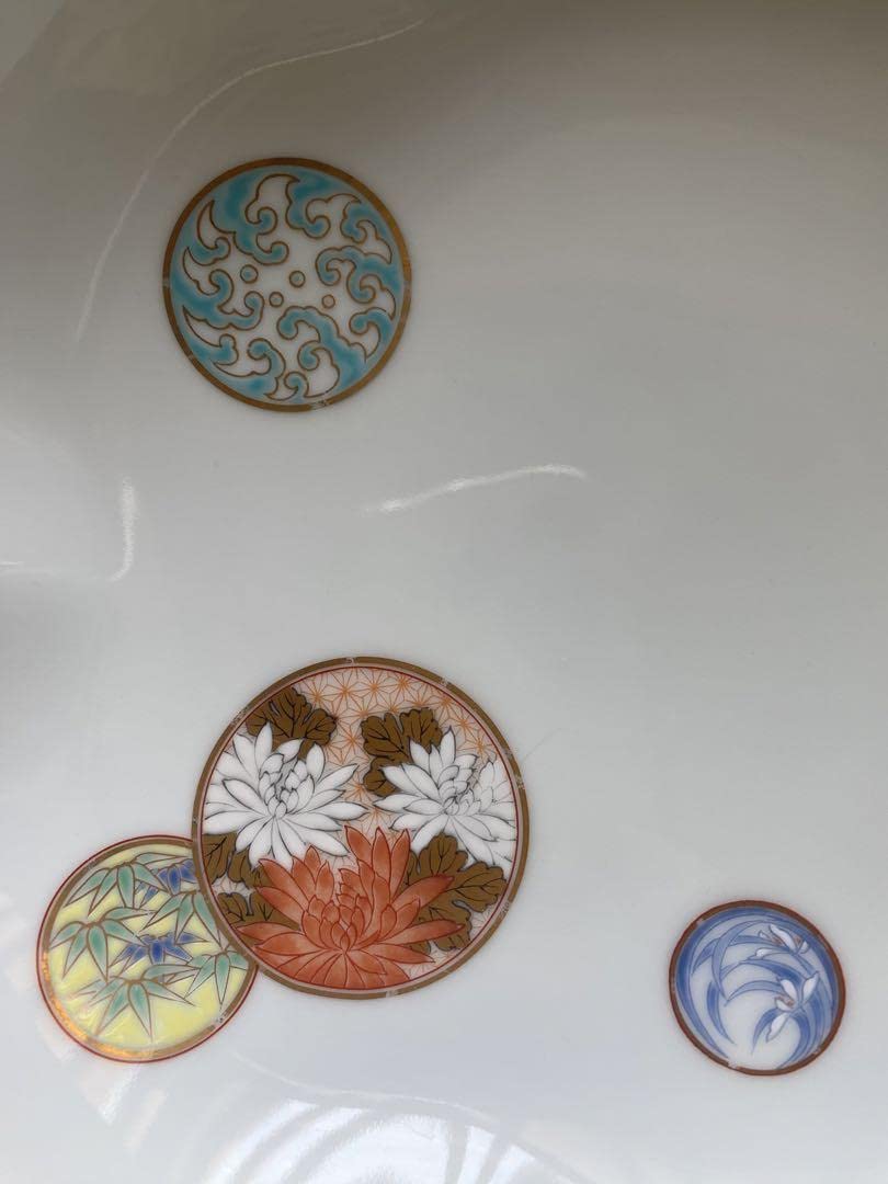 人気 深川製磁 寿赤絵 梅型皿6枚 有田焼 深川製磁 寿赤絵 梅型6号鉢 3