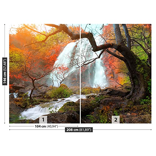 Papier peint cascade Thaïlande pour masquer un mur abîmé déco 208x146 - 7