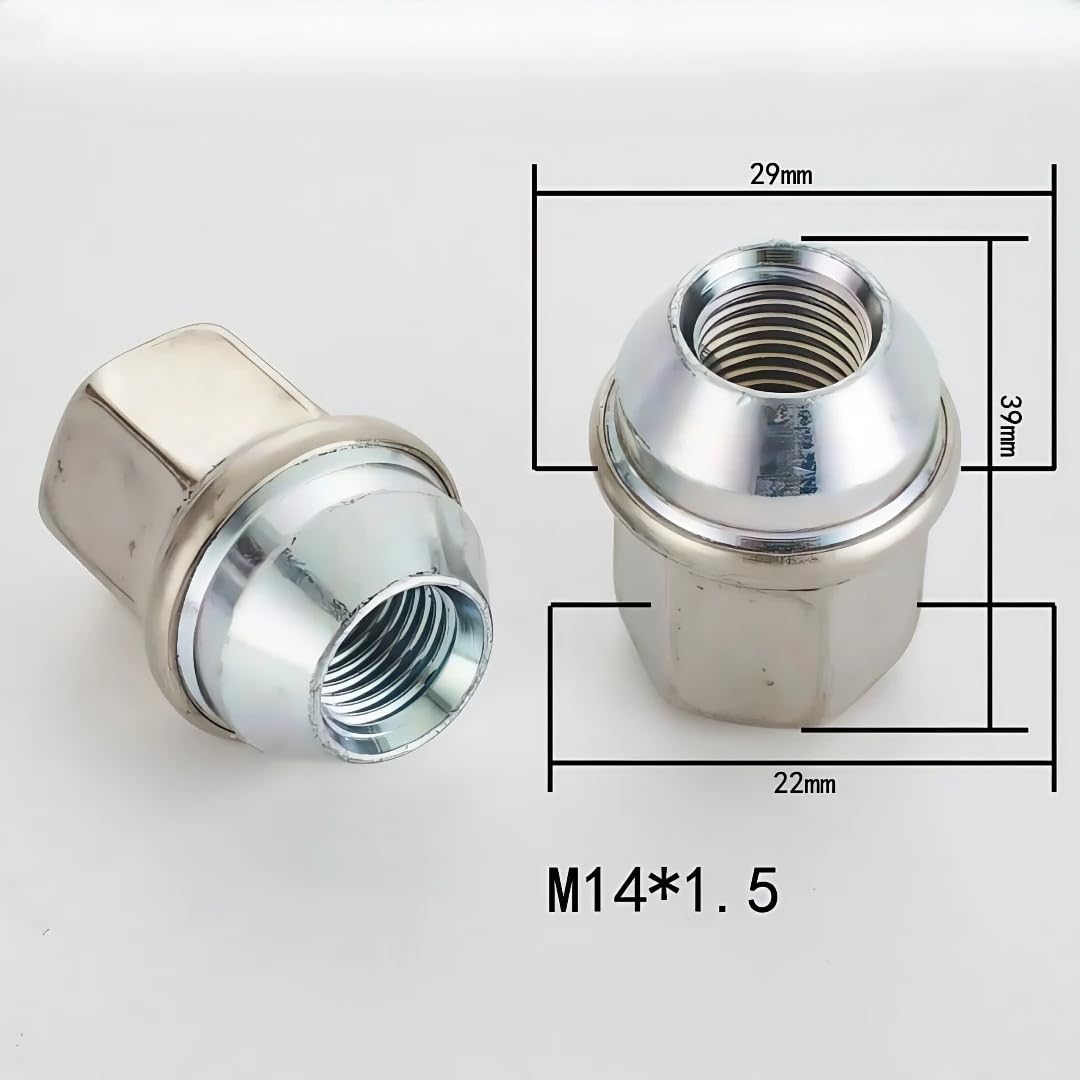 Nakrętki do Kół dla Jeepa, dla Buicka, dla Dodge'a, 1 szt. nakrętek kół M14x1,5, sześciokątnych, 22 mm, grubość 39 mm