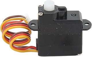 SPYMINNPOO RC Servo, Plastic Steering Gear Servo Black RC Airplane Replacement Steering Servo for WLtoys XK A250 A260