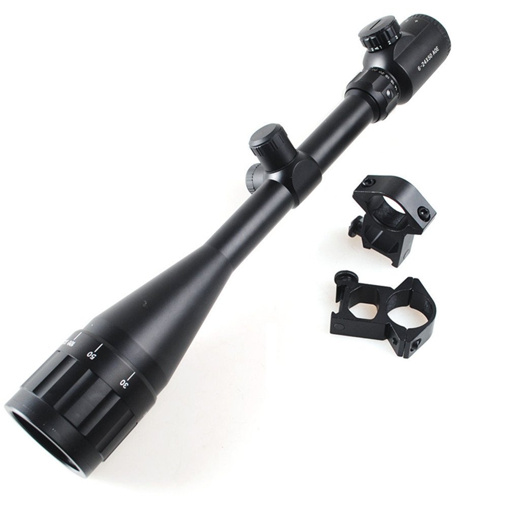 Minidiva mil-dot rouge et vert illuminé 6-24x50 optique AOE chasse portée de fusil