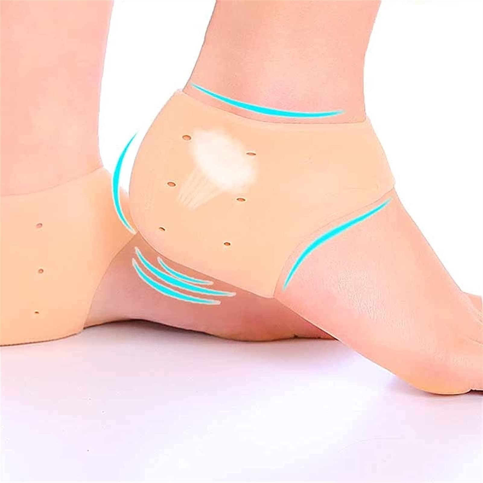 1 paio di cuscinetti per la correzione della punta morbida correzione del pollice valgo cuscinetto dell'avampiede in silicone ortesi in gel strumento per la cura del piede con dita separate (D)
