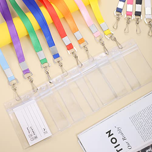 24 Pack Lanyards for ID Badges Cruise Lanyard for Ship Cards with Waterproof ID Badge Holder Cruise Essentials 2026 (Colorful) - Thumbnail 4