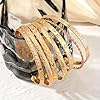RINTOLER 7Pcs Gold Bangle Bracelets Set for Women - Multi Layer Stackable Textured Bracelets Indian Cuff Bangles Boho Jewelry Set (7pc gold) #3