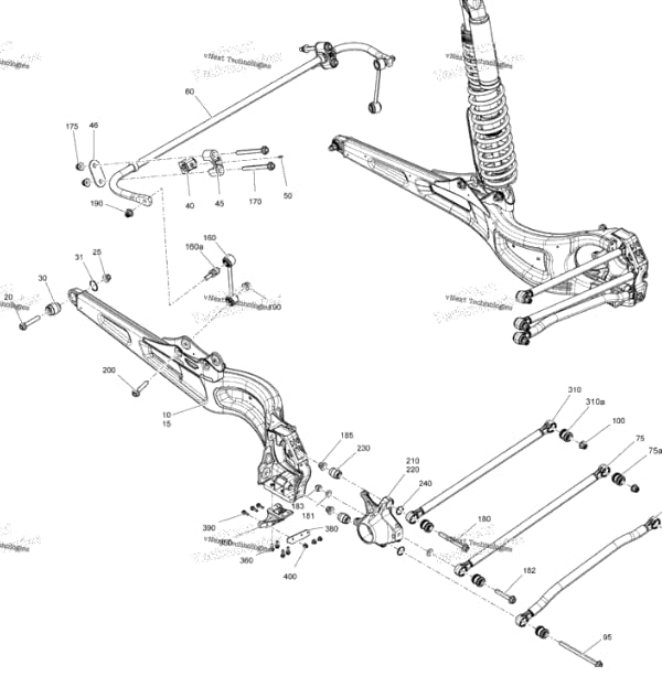 Amazon.com: 17-23 Rear Stabilizer Bar Link For Maverick X3 XRS R