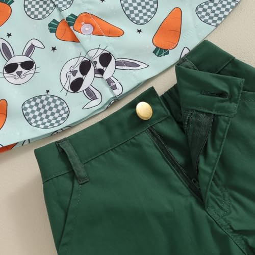 Image of Toddler Boy Summer Outfits Button Down Short Sleeve Floral Shirts & Casual Shorts 1-6 Years Boys Clothes Set