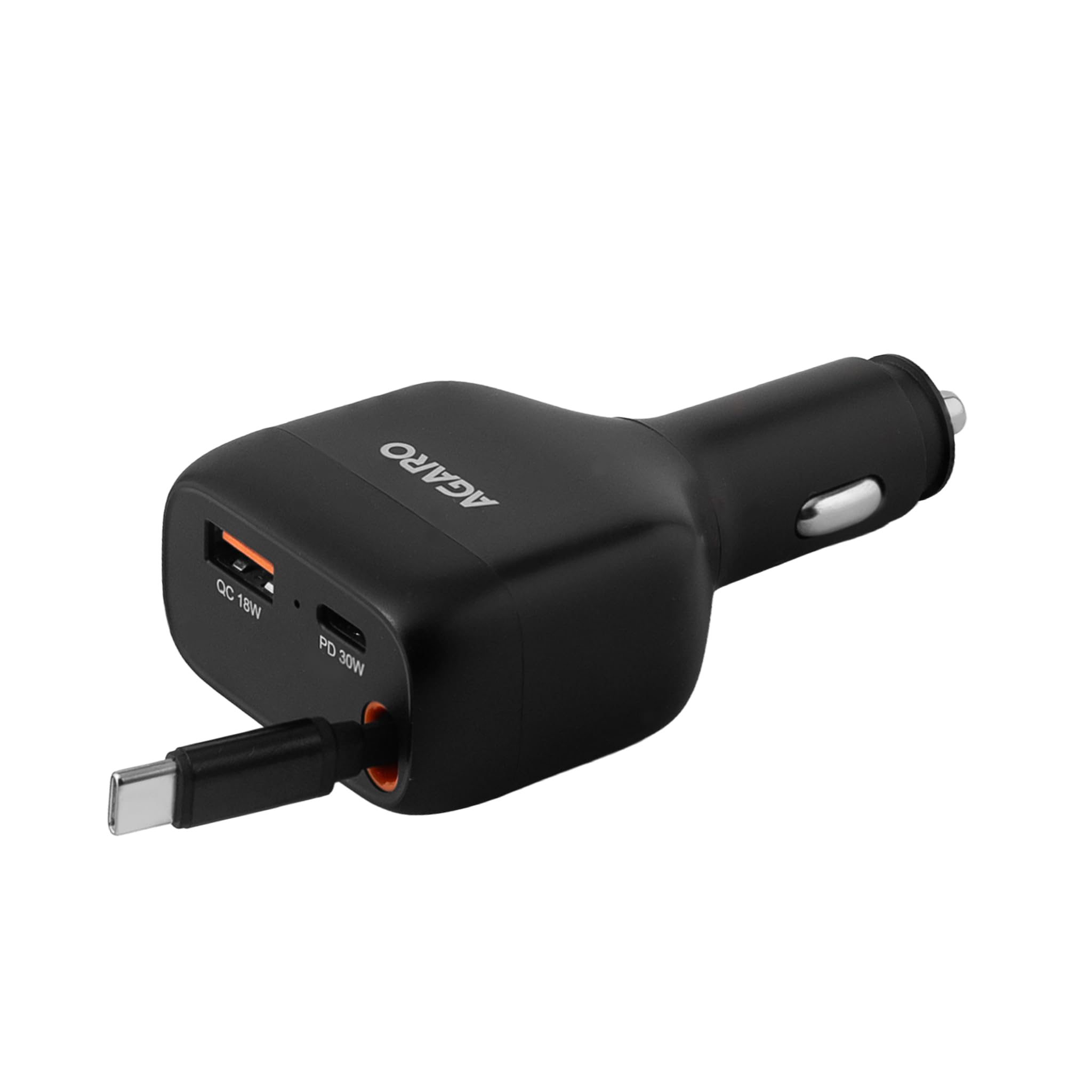 AGARO Turbo 84 W 3 in1 Car Charger with 86 cm Retractable Cable, Dual Port & a Retractable Cable for Android, iPhone, iPad, Earbuds, Tablet, Power Bank and USB-Powered Electronics Devices. (Black)-image-22
