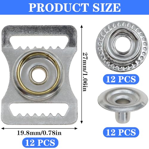 safycaby 12 Pack Sports Helmet Buckle Football Helmet Repair Kit Sport Helmet Buckle Replacement for Football Baseball Football Hockey - Thumbnail 2