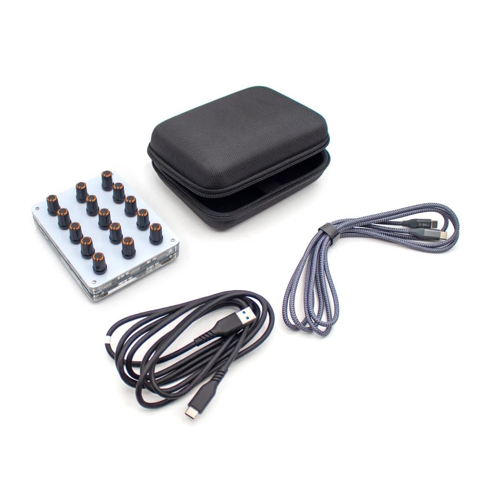Controlador MIDI CC de 15 Perillas con Mapeo Personalizable, Control DAW USB-C para Producción Musical