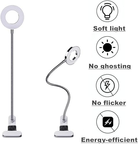 Miniatura 5 de Salmue - Lámpara de belleza USB, luz LED permanente portátil para ojos, luz de cejas, lámpara de pestañas de belleza, para salón de estética y spa