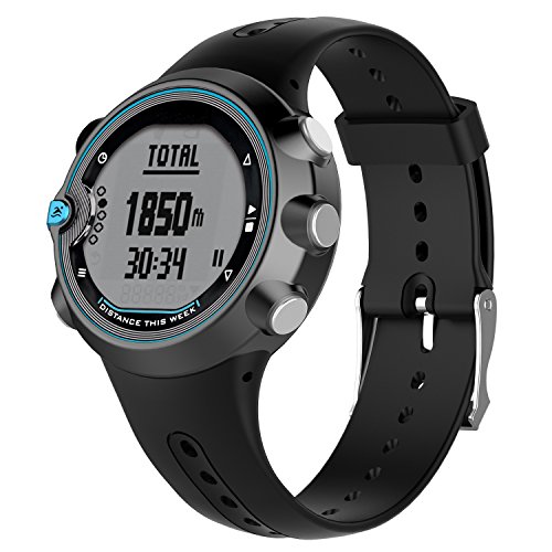 XINBOOBA Soft Silicone Breathable Watch Correa WristCorrea para Garmin Swim,Black Cover