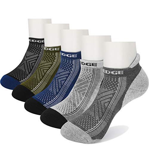 YUEDGE Athletic Running Socks for Men and Women with Seamless Toe, Moisture Wicking