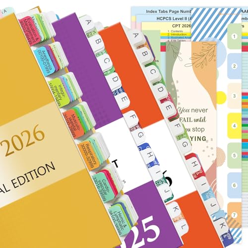 Onglets pour livre HCPCS 2025 et CPT 2026 pour réussir la certification
